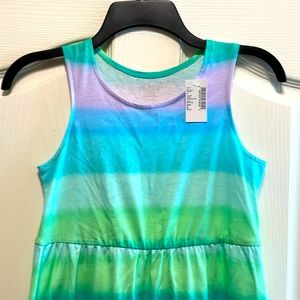 Rainbow maxi dress high low new with tags